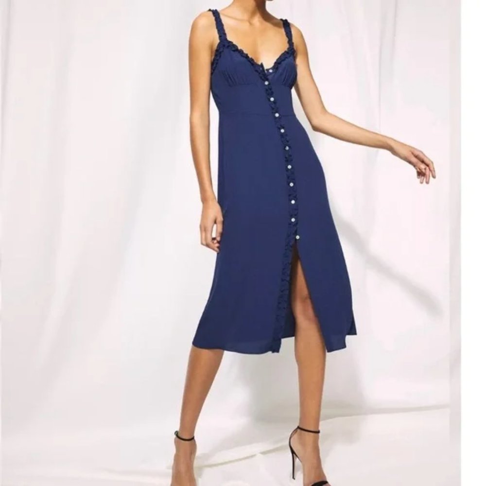 Wilfred Heartthrob - Navy Midi Dress - Size 0